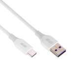 Кабель USB-A > USB-C заряджання/синхронізації 2E 1м, Type-C, Glow, білий