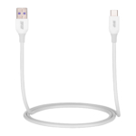 Кабель USB-A > USB-C заряджання/синхронізації 2E 1м, Type-C, Glow, білий