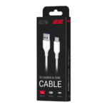 Кабель USB-A > USB-C заряджання/синхронізації 2E 1м, Type-C, Glow, білий