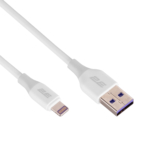 2E Сable USB-A > Lightning charge/data, 1m, Glow, white