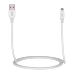 2E Сable USB-A > Lightning charge/data, 1m, Glow, white