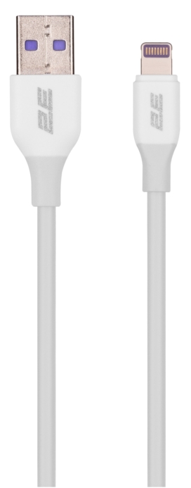 Кабель USB-A > Lightning зарядки/синхронизации 2E, 1м, Glow, белый