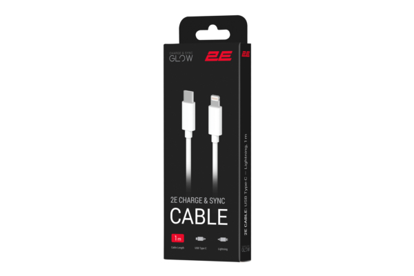 2E Кабель USB-C — Lightning Glow 1m White