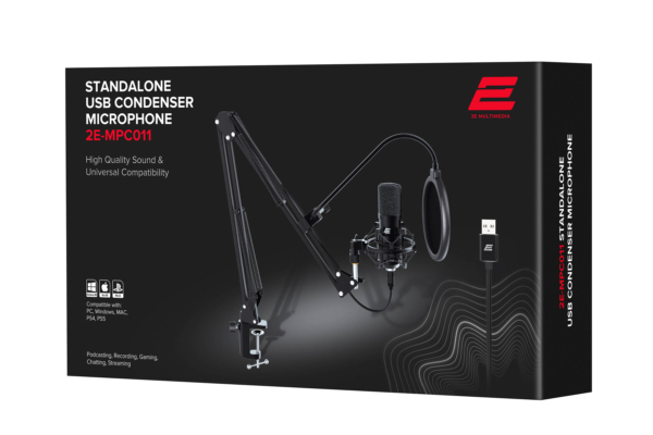 Микрофон для ПК c пантографом 2Е MPC011 Streaming KIT USB