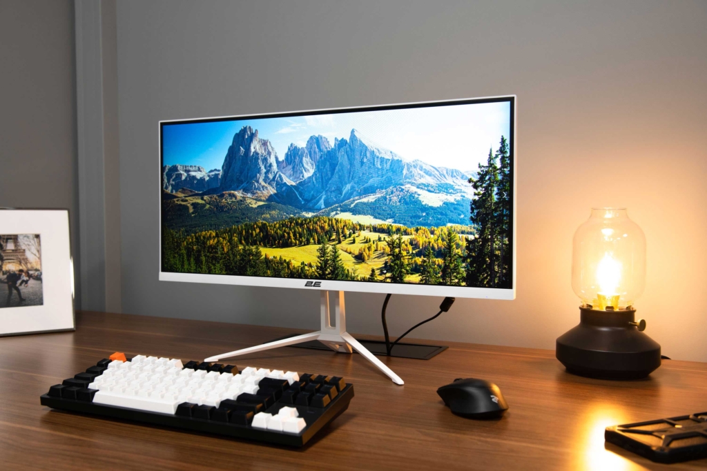 Monitor 2E 25.7″ D2621W HDMI, DP, Audio, IPS, 2560×1080, 21:9, 75Hz, FreeSync, White