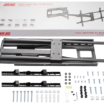 Full motion TV mount 2E Kokbu 43-80″, 1 m extension
