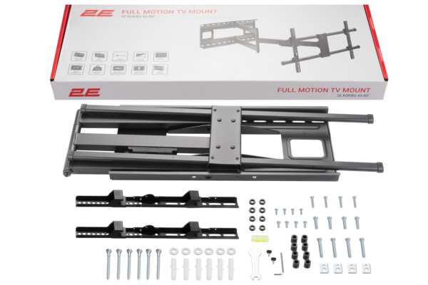 Full motion TV mount 2E Kokbu 43-80″, 1 m extension
