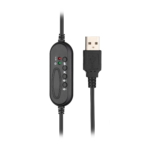 PC headset mono On-ear 2E CH12 USB, omni-mic, 2m, black