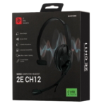 PC headset mono On-ear 2E CH12 USB, omni-mic, 2m, black