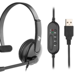 PC headset mono On-ear 2E CH12 USB, omni-mic, 2m, black