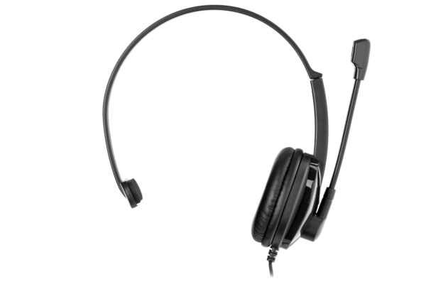 PC headset mono On-ear 2E CH12 USB, omni-mic, 2m, black
