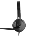 PC headset mono On-ear 2E CH12 USB, omni-mic, 2m, black