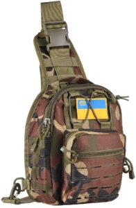 Сумка Слінг 2Е Tactical Laser Cut 2.5л, темний камуфляж