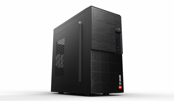 2E PC case Basis RD860-3U without PSU, 1xUSB3.0, 2xUSB2.0, VGA 320mm, mATX, black