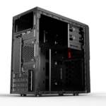 2E PC case Basis RD860-3U without PSU, 1xUSB3.0, 2xUSB2.0, VGA 320mm, mATX, black