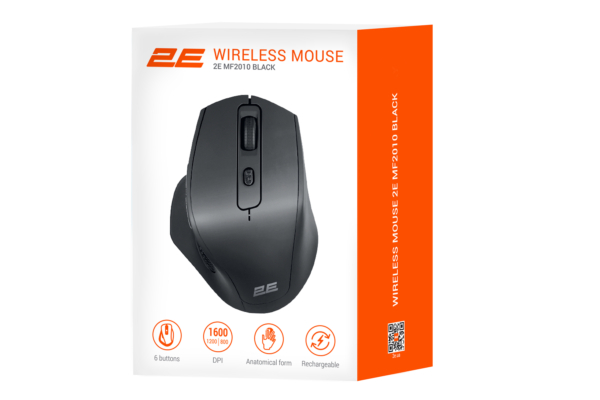 Мышь 2E MF2010 Rechargeable, WL, чёрный