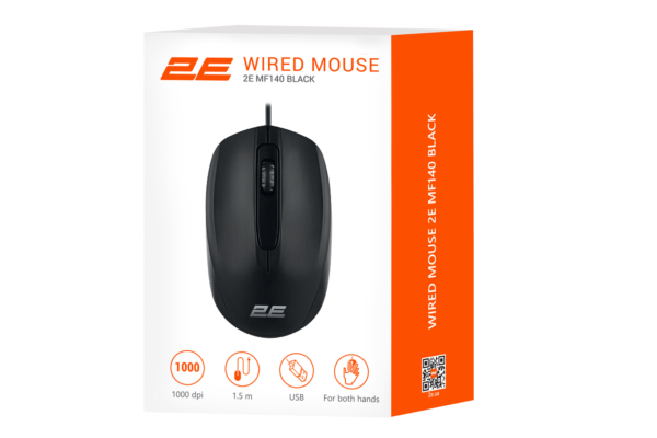 Mouse 2E MF140, USB-A, black