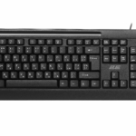 Клавіатура мембранна 2E KM1040 104key, USB-A, EN/UK/RU, чорний