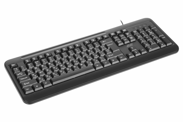 Клавіатура мембранна 2E KM1040 104key, USB-A, EN/UK/RU, чорний