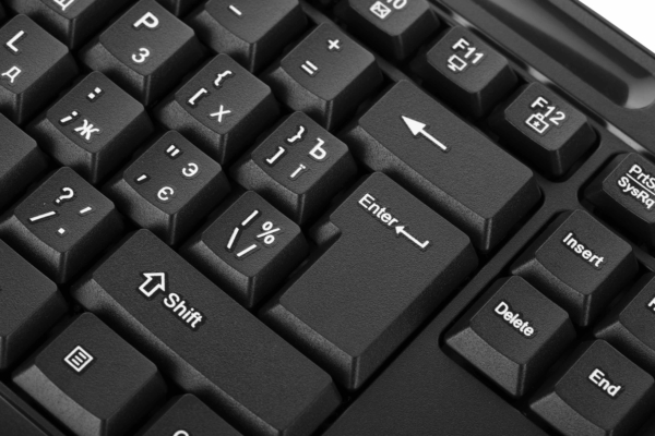 Клавіатура мембранна 2E KM1040 104key, USB-A, EN/UK/RU, чорний