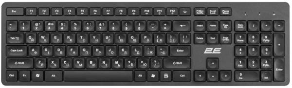 2E Keyboard membrane KS260 106key, WL, EN/UK, black