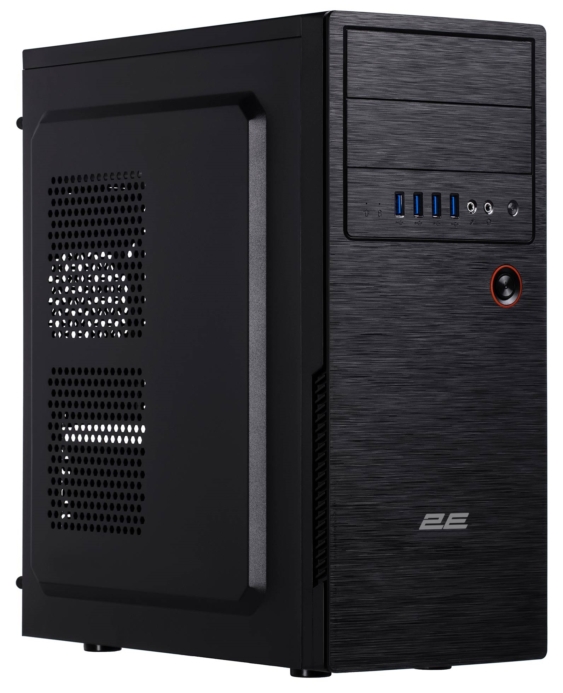 Корпус 2E Alfa E1802 без БЖ 4xUSB3.0, VGA 320мм, ATX, чорний