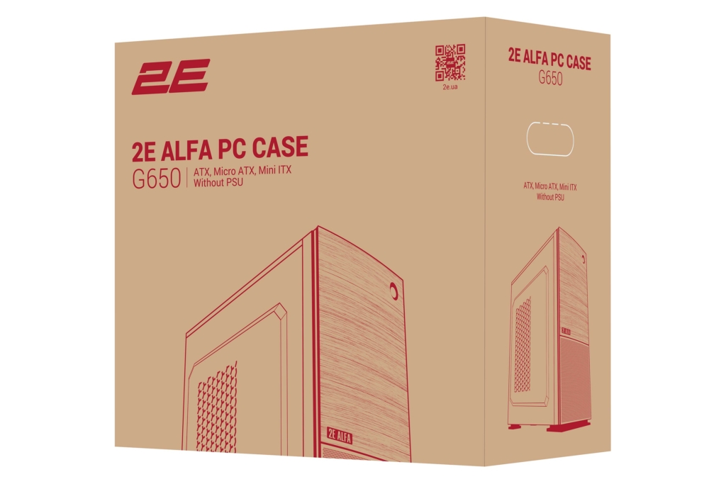 2E PC case Alfa G650 without PSU, 2xUSB3.0, 1xUSB2.0, 1x120mm, VGA 280mm, LCS ready, ATX, black