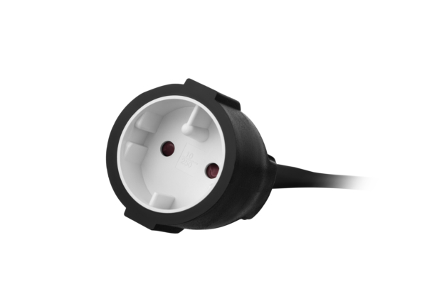 2E Power Strip 1хType C, 2х1mm2, 10A, 10m, black