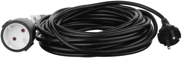 2E Power Strip 1хType C, 2х1mm2, 10A, 10m, black