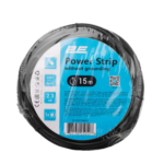 2E Power Strip 1хType F, 2х1mm2, 10A, 15m, black