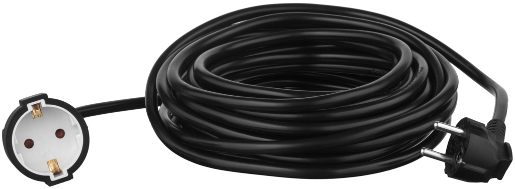 2E Power Strip 1хType F, 3х1.5mm2, 16A, 10m, black