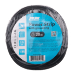 2E Power Strip 1хType F, 3х1.5mm2, 16A, 20m, black