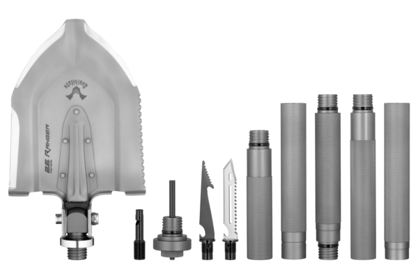 2E Tactical Лопата-мультитул тактична Ranger Steel Gray розбірна, 22в1, з чохлом у комплекті, 103 см макс., 1.6 кг