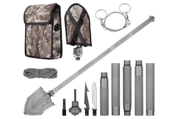 2E Tactical Лопата-мультитул тактична Ranger Steel Gray розбірна, 22в1, з чохлом у комплекті, 103 см макс., 1.6 кг