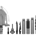 2E Tactical Лопата-мультитул тактична Mahura Steel Gray розбірна, 23в1, з сумкою у комплекті, 107 см макс., 1.5 кг
