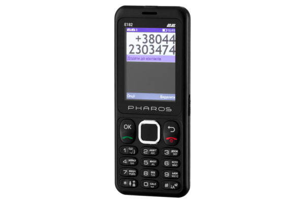 Mobile phone 2E E182 2.4″ 2SIM, 1700mAh, Black