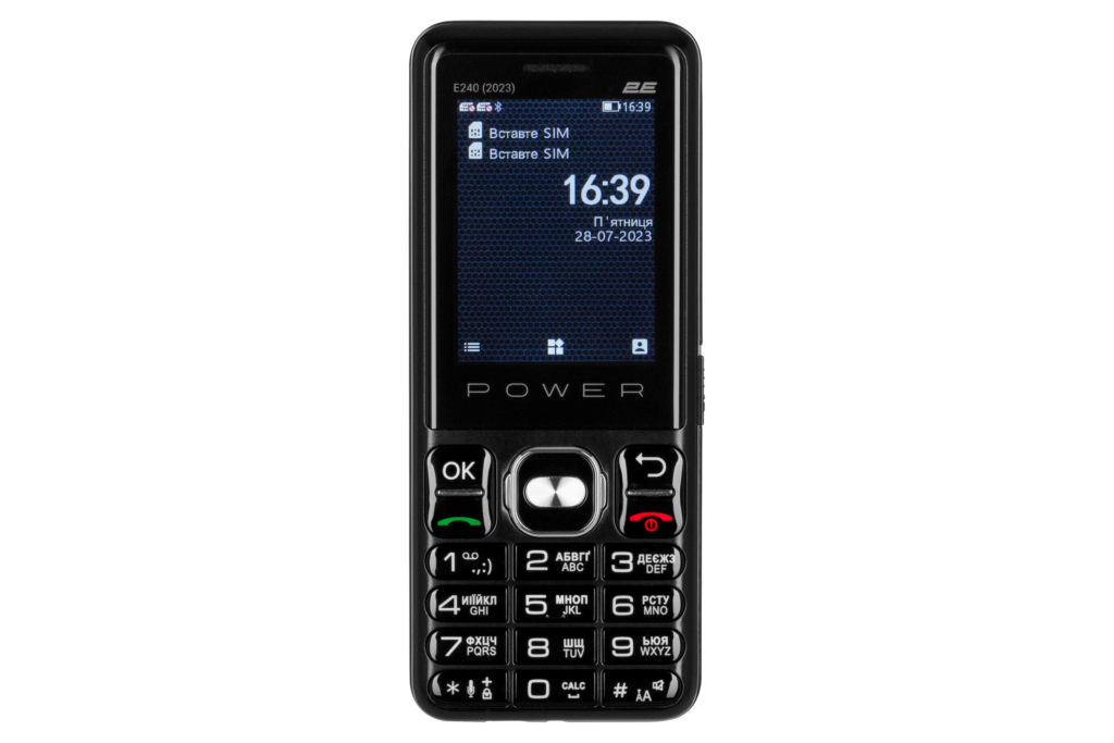Мобильный телефон 2E E240 2023 2.4″ 2SIM, 2500мА•ч, черный
