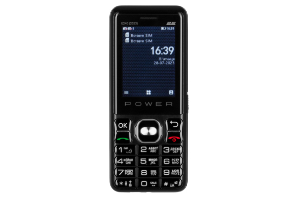 Mobile phone 2E E240 2023 2.4″ 2SIM, 2500mAh, Black