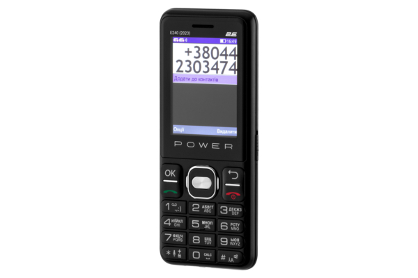 Mobile phone 2E E240 2023 2.4″ 2SIM, 2500mAh, Black