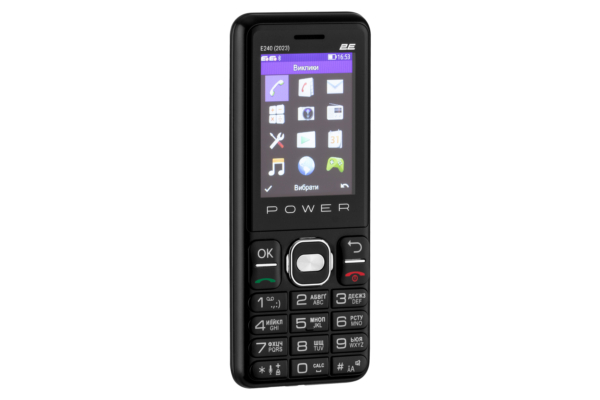 Mobile phone 2E E240 2023 2.4″ 2SIM, 2500mAh, Black