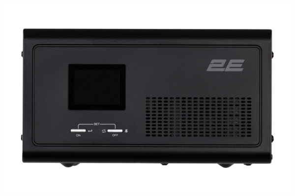 Інвертор 2E HI600, 600W, 12V – 230V, LCD, AVR, 2xSchuko + DC output