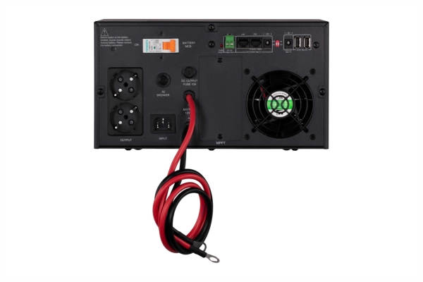 Інвертор 2E HI600, 600W, 12V – 230V, LCD, AVR, 2xSchuko + DC output