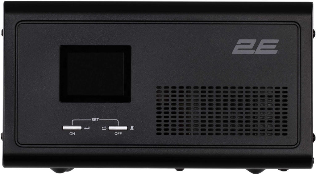 Інвертор 2E HI600, 600W, 12V – 230V, LCD, AVR, 2xSchuko + DC output