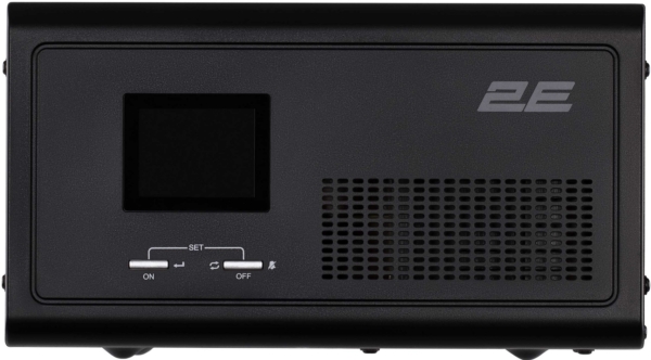Інвертор 2E HI600, 600W, 12V – 230V, LCD, AVR, 2xSchuko + DC output
