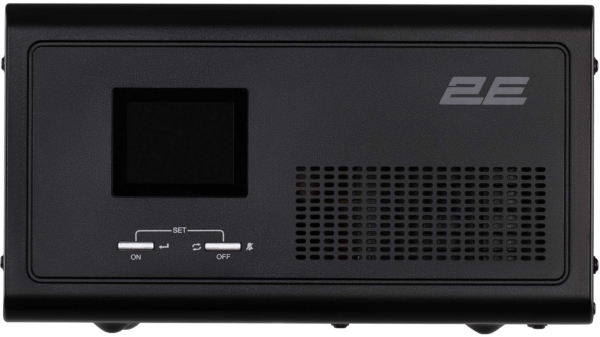 Інвертор 2E HI1000, 1000W, 12V – 230V, LCD, AVR, 2xSchuko + DC output