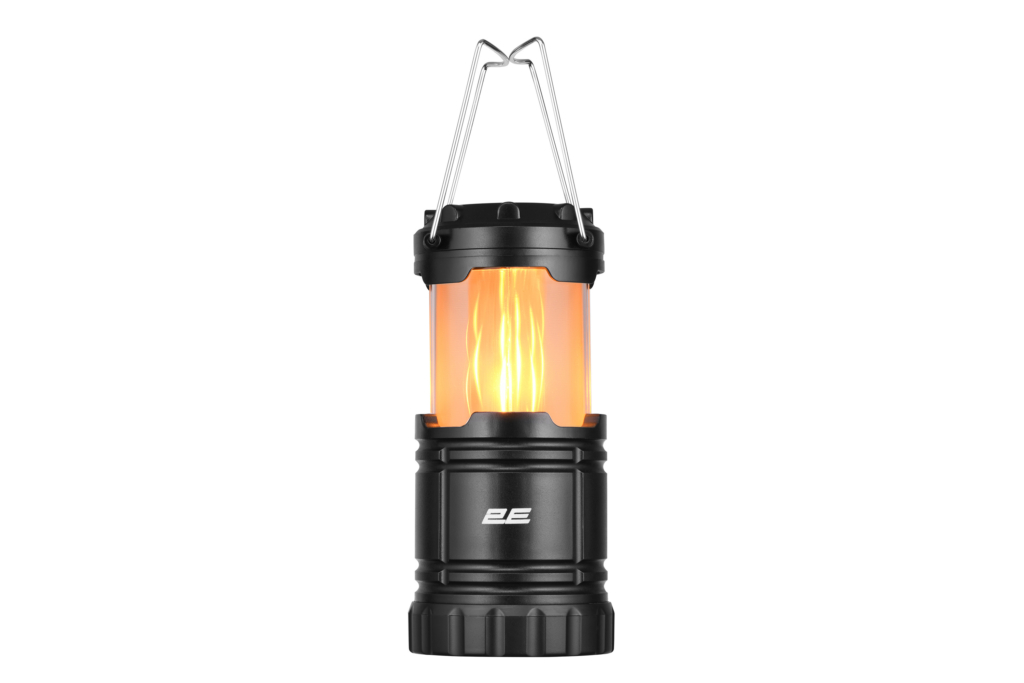 Фонарь кемпинговый на батарейках 2E PLBL3AA Flame AAx3 200лм 3Вт складной 2режима освещения пламя/белый свет IP44 0.26кг