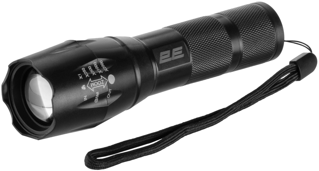 2E Hand lantern rechargeable FLYB1812BI Micro-USB 1200mAh 1200lm 10W 4 lighting modes Power Bank function IPX4 0.1kg