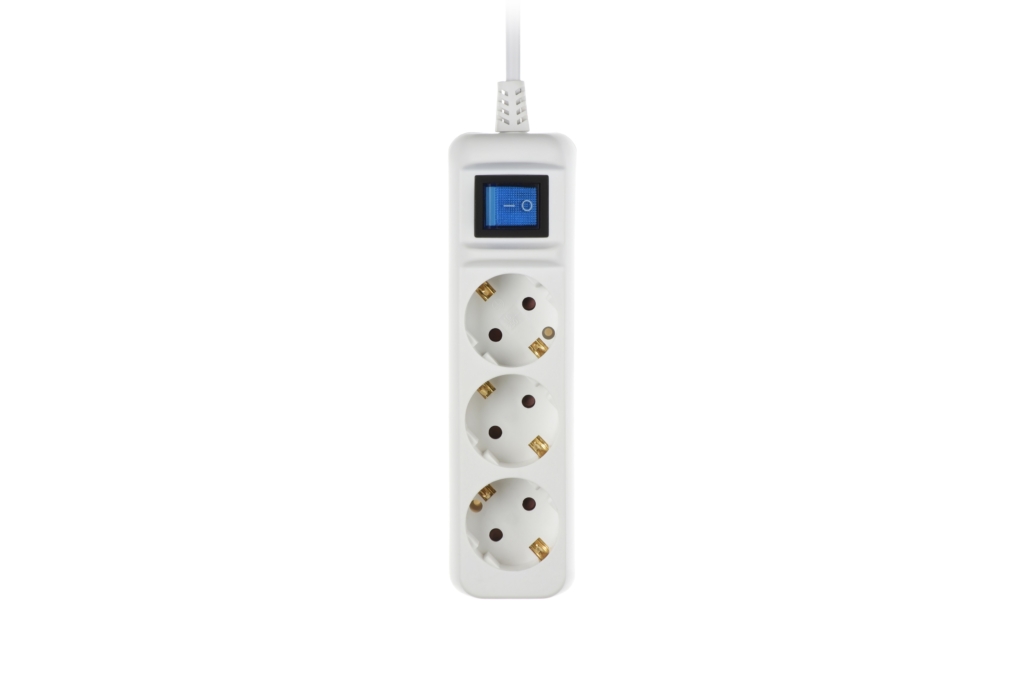 2E Power Strip 3хType F, 3х1.5mm2, 16A, 1.5m, white