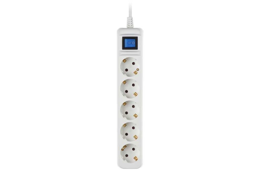 2E Power Strip 5хType F, 3х1.5mm2, 16A, 3m, white