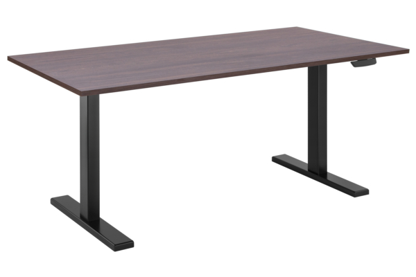 2E Computer table CE150WDARK-MOTORIZED, height adjustment, electric motor 220V, 62/128×150х75cm, Wood Dark